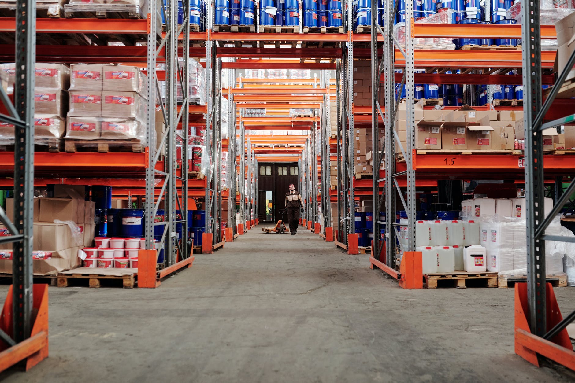 industry warehouse business shelf